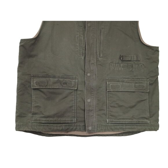 RedHead Utility Vest Mens 2XL Green Fleece Lined Hunting Camping Outdoor Travel - Picture 5 of 11